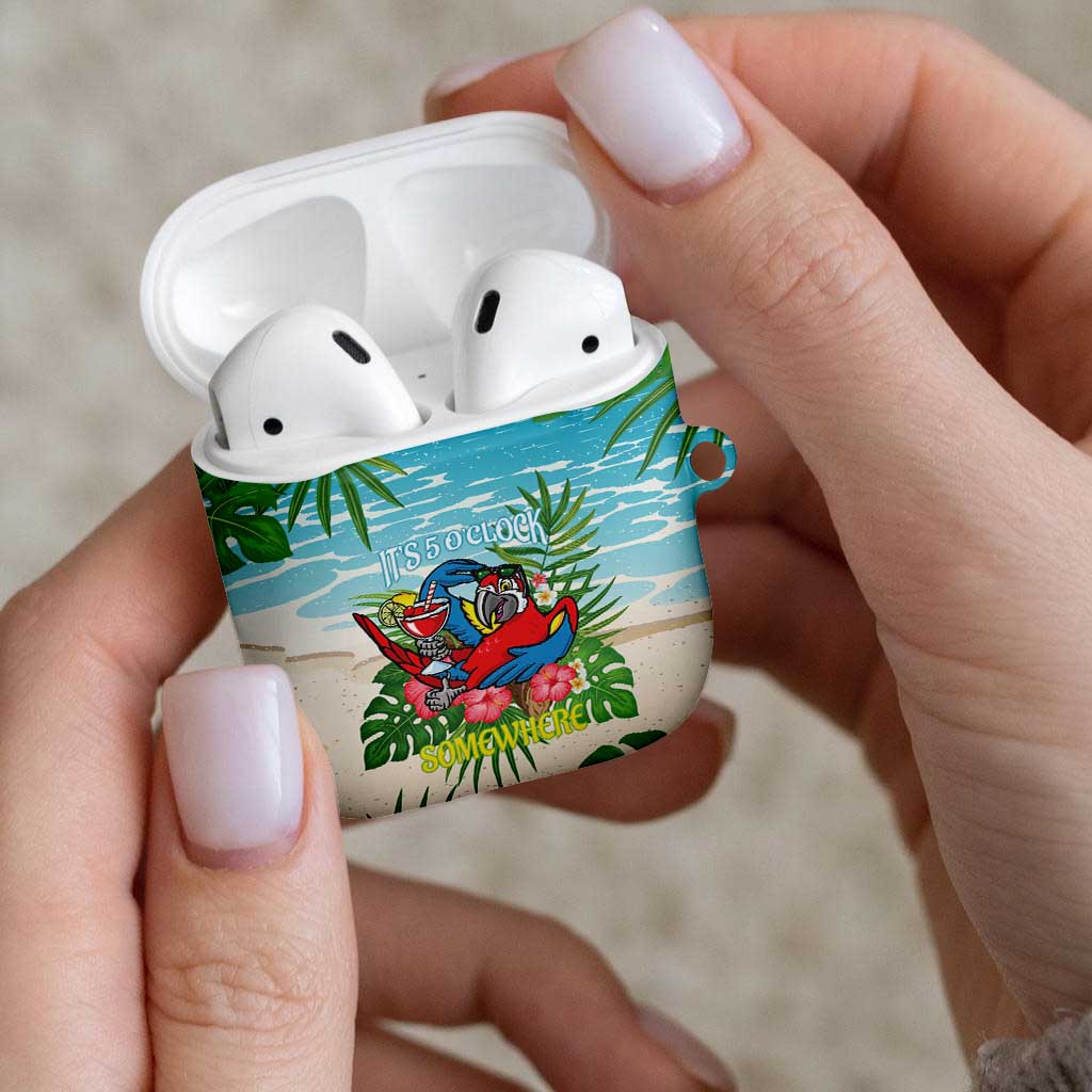 Guyana Christmas AirPods Case Chilling Macaw It's 5 o'clock Somewhere - Wonder Print Shop