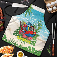 Guyana Christmas Apron Chilling Macaw It's 5 o'clock Somewhere - Wonder Print Shop