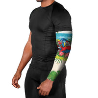 Guyana Christmas Arm Sleeves Chilling Macaw It's 5 o'clock Somewhere - Wonder Print Shop