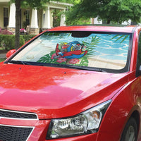 Guyana Christmas Auto Sun Shade Chilling Macaw It's 5 o'clock Somewhere - Wonder Print Shop