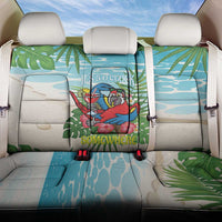 Guyana Christmas Back Car Seat Cover Chilling Macaw It's 5 o'clock Somewhere - Wonder Print Shop