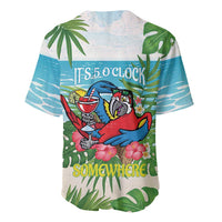 Guyana Christmas Baseball Jersey Chilling Macaw It's 5 o'clock Somewhere - Wonder Print Shop