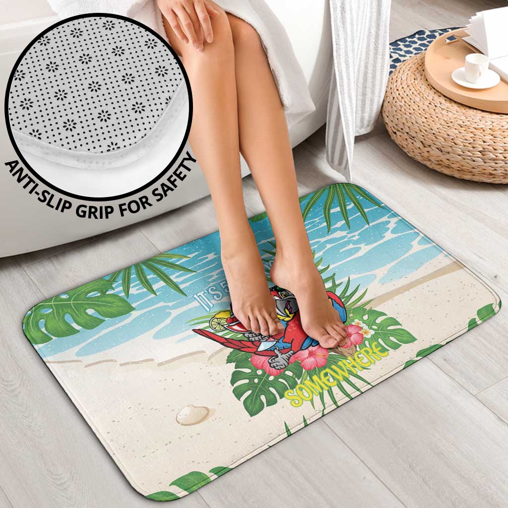 Guyana Christmas Bathroom Set Chilling Macaw It's 5 o'clock Somewhere - Wonder Print Shop