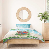 Guyana Christmas Bedding Set Chilling Macaw It's 5 o'clock Somewhere - Wonder Print Shop