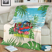 Guyana Christmas Blanket Chilling Macaw It's 5 o'clock Somewhere - Wonder Print Shop