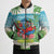 Guyana Christmas Bomber Puffer Jacket Chilling Macaw It's 5 o'clock Somewhere - Wonder Print Shop