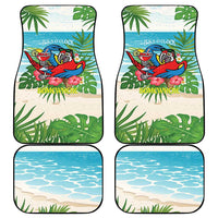 Guyana Christmas Car Mats Chilling Macaw It's 5 o'clock Somewhere - Wonder Print Shop