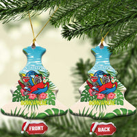 Guyana Christmas Ceramic Ornament Chilling Macaw It's 5 o'clock Somewhere - Wonder Print Shop