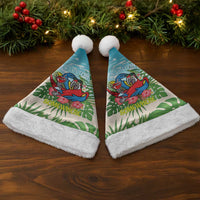 Guyana Christmas Santa Hat Chilling Macaw It's 5 o'clock Somewhere - Wonder Print Shop