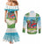 Guyana Christmas Couples Matching Mermaid Dress and Long Sleeve Button Shirt Chilling Macaw It's 5 o'clock Somewhere - Wonder Print Shop
