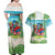 Guyana Christmas Couples Matching Off Shoulder Maxi Dress and Hawaiian Shirt Chilling Macaw It's 5 o'clock Somewhere - Wonder Print Shop