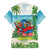 Guyana Christmas Family Matching Long Sleeve Bodycon Dress and Hawaiian Shirt Chilling Macaw It's 5 o'clock Somewhere - Wonder Print Shop