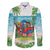 Guyana Christmas Family Matching Long Sleeve Bodycon Dress and Hawaiian Shirt Chilling Macaw It's 5 o'clock Somewhere - Wonder Print Shop