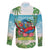 Guyana Christmas Family Matching Long Sleeve Bodycon Dress and Hawaiian Shirt Chilling Macaw It's 5 o'clock Somewhere - Wonder Print Shop
