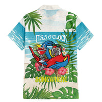 Guyana Christmas Family Matching Mermaid Dress and Hawaiian Shirt Chilling Macaw It's 5 o'clock Somewhere - Wonder Print Shop
