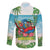 Guyana Christmas Family Matching Off The Shoulder Long Sleeve Dress and Hawaiian Shirt Chilling Macaw It's 5 o'clock Somewhere - Wonder Print Shop