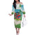 Guyana Christmas Family Matching Off The Shoulder Long Sleeve Dress and Hawaiian Shirt Chilling Macaw It's 5 o'clock Somewhere - Wonder Print Shop