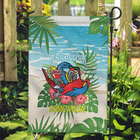 Guyana Christmas Garden Flag Chilling Macaw It's 5 o'clock Somewhere - Wonder Print Shop