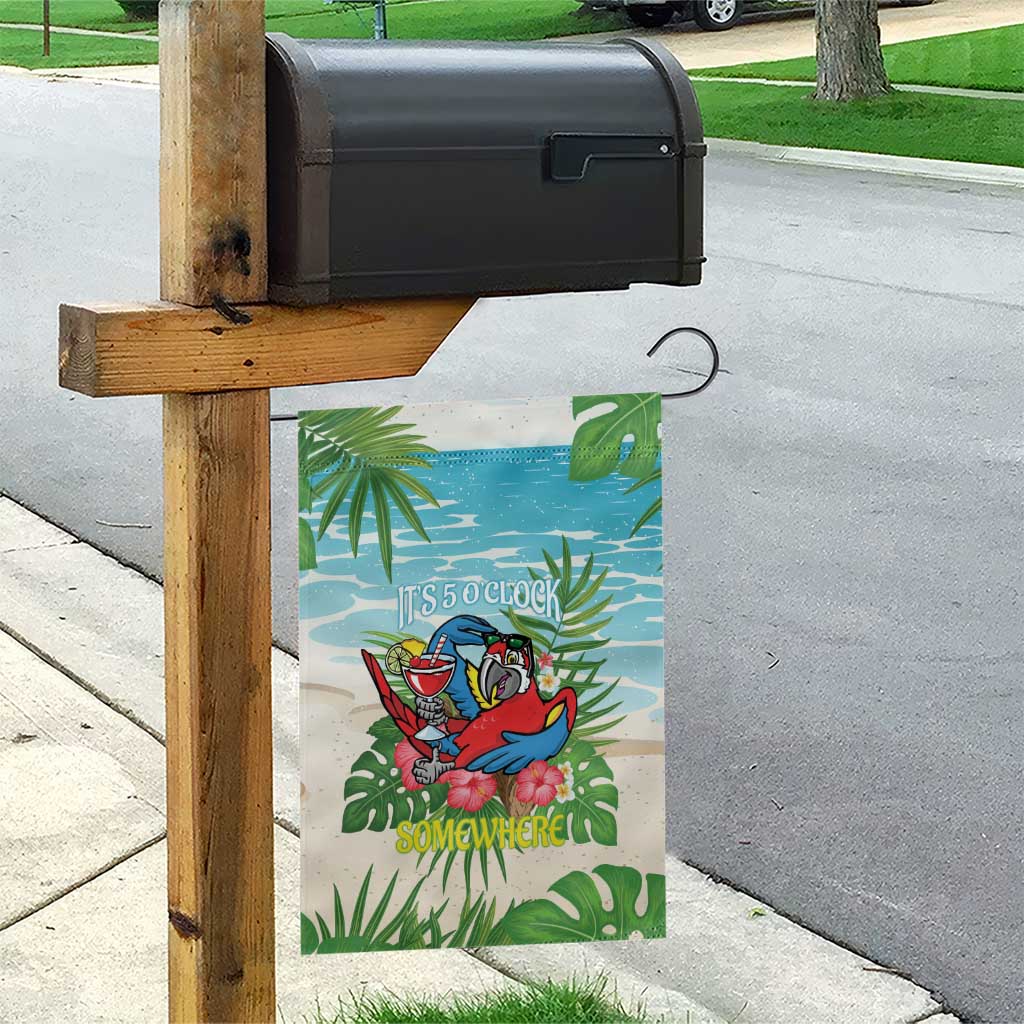 Guyana Christmas Garden Flag Chilling Macaw It's 5 o'clock Somewhere - Wonder Print Shop