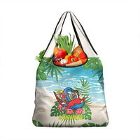 Guyana Christmas Grocery Bag Chilling Macaw It's 5 o'clock Somewhere - Wonder Print Shop