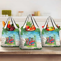 Guyana Christmas Grocery Bag Chilling Macaw It's 5 o'clock Somewhere - Wonder Print Shop