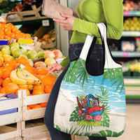 Guyana Christmas Grocery Bag Chilling Macaw It's 5 o'clock Somewhere - Wonder Print Shop