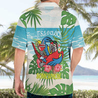 Guyana Christmas Hawaiian Shirt Chilling Macaw It's 5 o'clock Somewhere - Wonder Print Shop