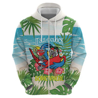 Guyana Christmas Hoodie Chilling Macaw It's 5 o'clock Somewhere - Wonder Print Shop