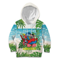 Guyana Christmas Kid Hoodie Chilling Macaw It's 5 o'clock Somewhere - Wonder Print Shop