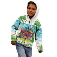 Guyana Christmas Kid Hoodie Chilling Macaw It's 5 o'clock Somewhere - Wonder Print Shop