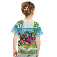 Guyana Christmas Kid T Shirt Chilling Macaw It's 5 o'clock Somewhere - Wonder Print Shop
