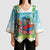 Guyana Christmas Kimono Sleeve Blouse Chilling Macaw It's 5 o'clock Somewhere - Wonder Print Shop