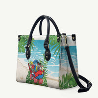 Guyana Christmas Leather Bag Chilling Macaw It's 5 o'clock Somewhere - Wonder Print Shop