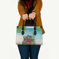 Guyana Christmas Leather Bag Chilling Macaw It's 5 o'clock Somewhere - Wonder Print Shop