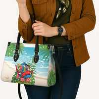 Guyana Christmas Leather Bag Chilling Macaw It's 5 o'clock Somewhere - Wonder Print Shop