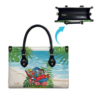 Guyana Christmas Leather Bag Chilling Macaw It's 5 o'clock Somewhere - Wonder Print Shop