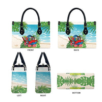 Guyana Christmas Leather Bag Chilling Macaw It's 5 o'clock Somewhere - Wonder Print Shop