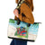 Guyana Christmas Leather Tote Bag Chilling Macaw It's 5 o'clock Somewhere - Wonder Print Shop