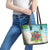 Guyana Christmas Leather Tote Bag Chilling Macaw It's 5 o'clock Somewhere - Wonder Print Shop