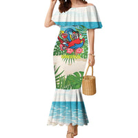 Guyana Christmas Mermaid Dress Chilling Macaw It's 5 o'clock Somewhere - Wonder Print Shop