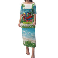 Guyana Christmas Puletasi Chilling Macaw It's 5 o'clock Somewhere - Wonder Print Shop