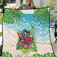 Guyana Christmas Quilt Chilling Macaw It's 5 o'clock Somewhere - Wonder Print Shop