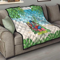 Guyana Christmas Quilt Chilling Macaw It's 5 o'clock Somewhere - Wonder Print Shop