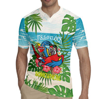 Guyana Christmas Rugby Jersey Chilling Macaw It's 5 o'clock Somewhere - Wonder Print Shop