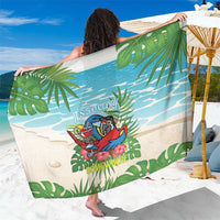 Guyana Christmas Sarong Chilling Macaw It's 5 o'clock Somewhere - Wonder Print Shop