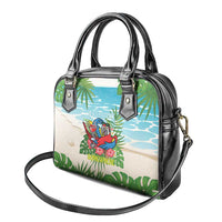 Guyana Christmas Shoulder Handbag Chilling Macaw It's 5 o'clock Somewhere - Wonder Print Shop