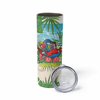 Guyana Christmas Skinny Tumbler Chilling Macaw It's 5 o'clock Somewhere - Wonder Print Shop
