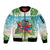 Guyana Christmas Sleeve Zip Bomber Jacket Chilling Macaw It's 5 o'clock Somewhere - Wonder Print Shop