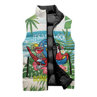 Guyana Christmas Sleeveless Puffer Jacket Chilling Macaw It's 5 o'clock Somewhere - Wonder Print Shop