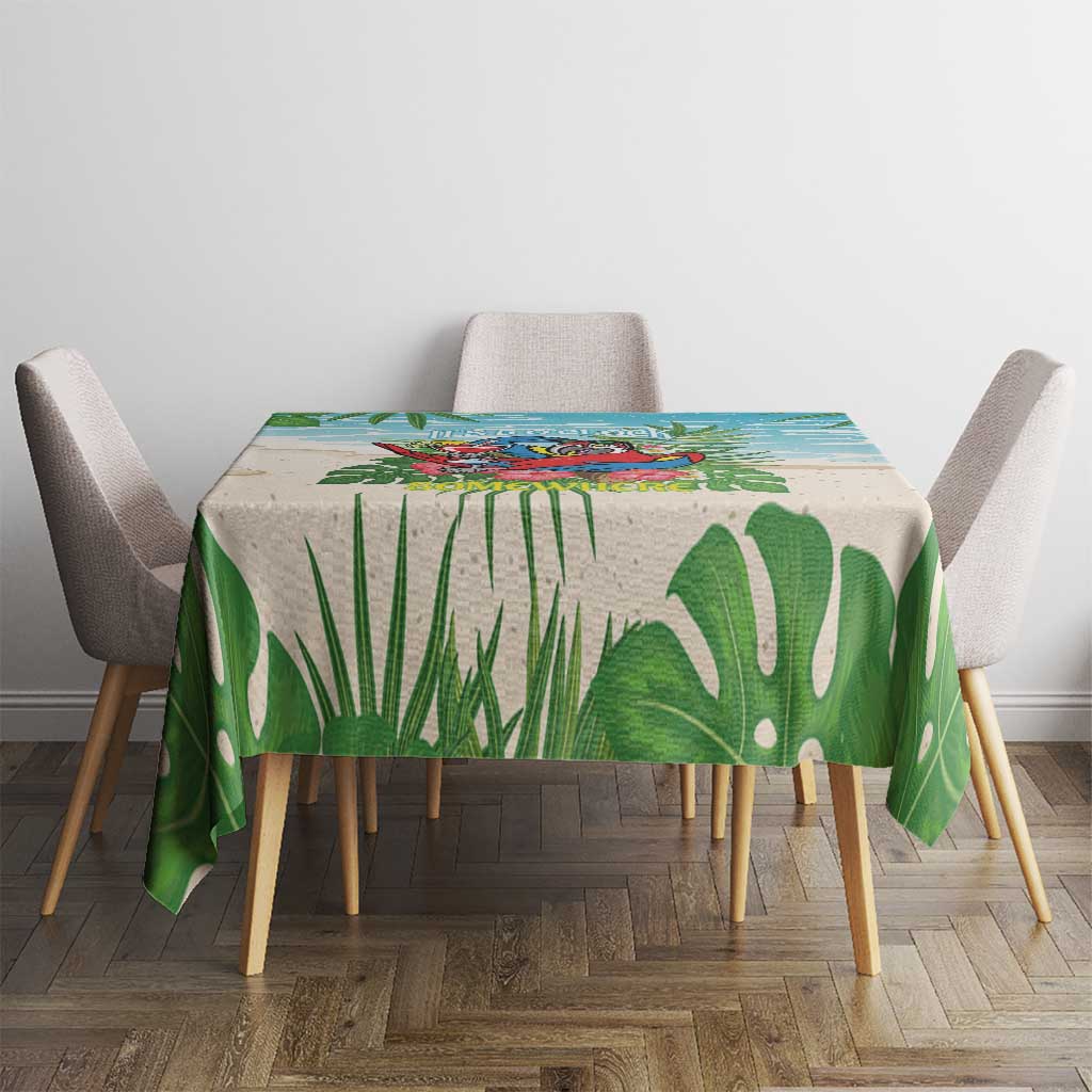 Guyana Christmas Tablecloth Chilling Macaw It's 5 o'clock Somewhere - Wonder Print Shop